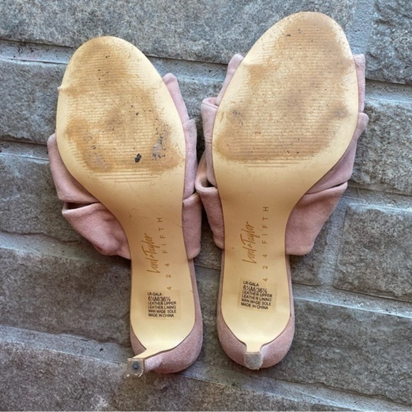 Lord & Taylor 424 Fifth Gala Slip on Heel 6.5 Pink - Picture 4 of 7